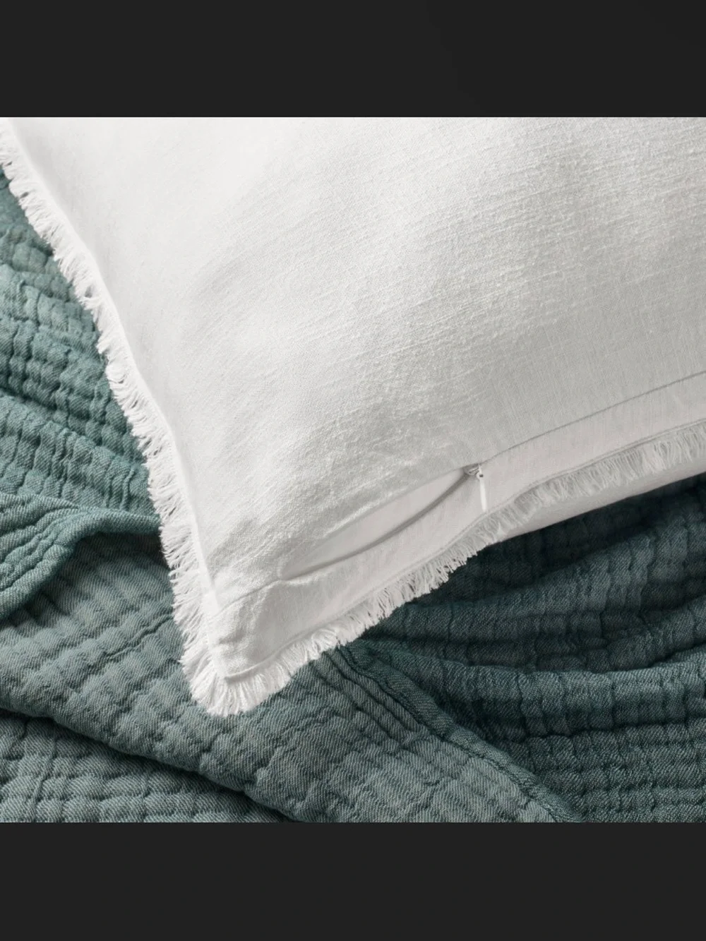 Casaluna Euro Heavyweight Linen Blend Throw Pillow White